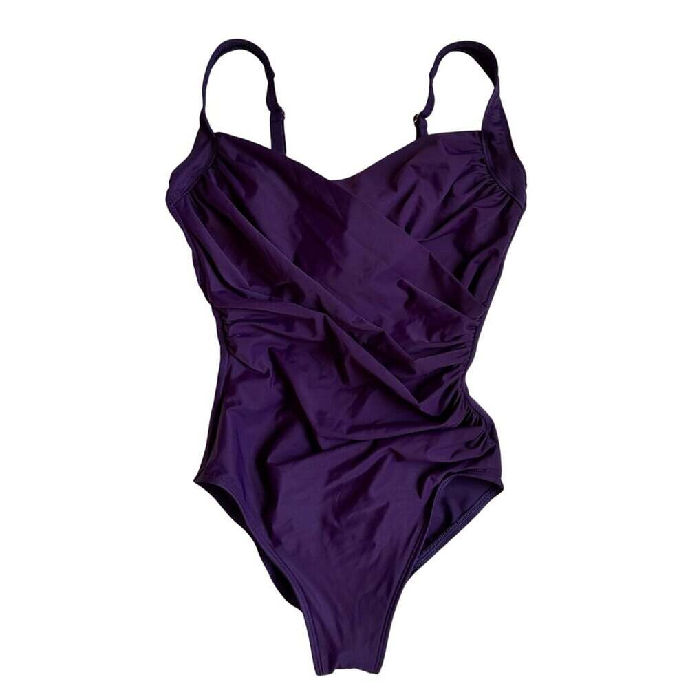 Miraclesuit Sanibel One Piece Swimsuit (Purple) - Size 12DD